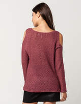 Thumbnail for your product : Sky And Sparrow Cold Shoulder Womens Sweater