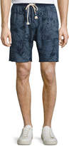 Thumbnail for your product : Sol Angeles Tropical Palm-Print Sweat Shorts, Indigo