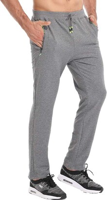 Tansozer Men's Lightweight Joggers Casual Slim Sweatpants Track Pants with Zipper Pockets 