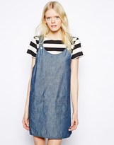 Thumbnail for your product : See by Chloe Pinafore Dress in Dark Chambray