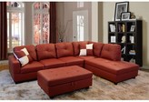Thumbnail for your product : Andover MillsTM Russ 103.5" Wide Faux Leather Sofa & Chaise with Ottoman