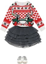 Thumbnail for your product : Marc Jacobs Kids Striped pleated voile skirt