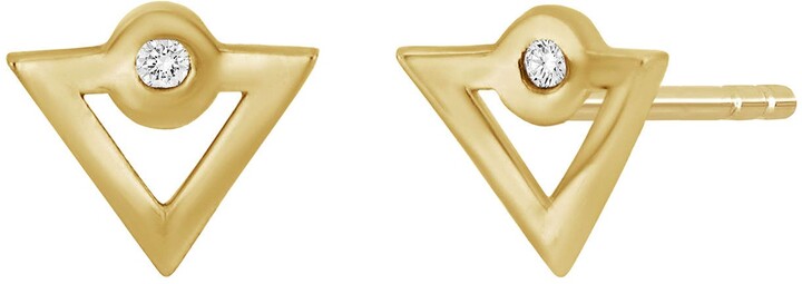 Gold Triangle Stud Earrings | Shop the world's largest collection 
