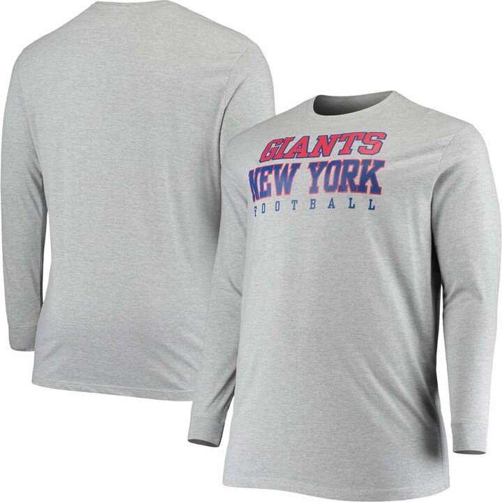 Men's Fanatics Branded Heathered Gray Miami Dolphins Big & Tall Practice Long Sleeve T-Shirt
