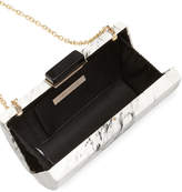Thumbnail for your product : Neiman Marcus White Marble Faux-Leather Minaudiere Box Bag