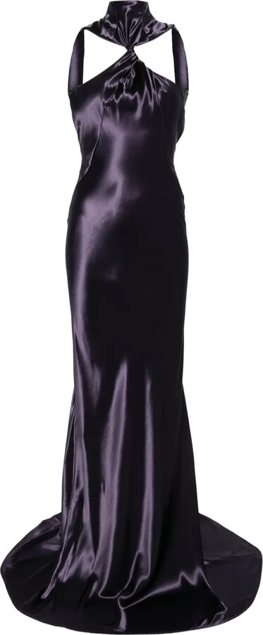 ATTICO Satin Maxi Dress