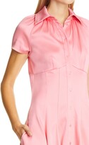 Thumbnail for your product : Brandon Maxwell Shirred Mini Shirtdress