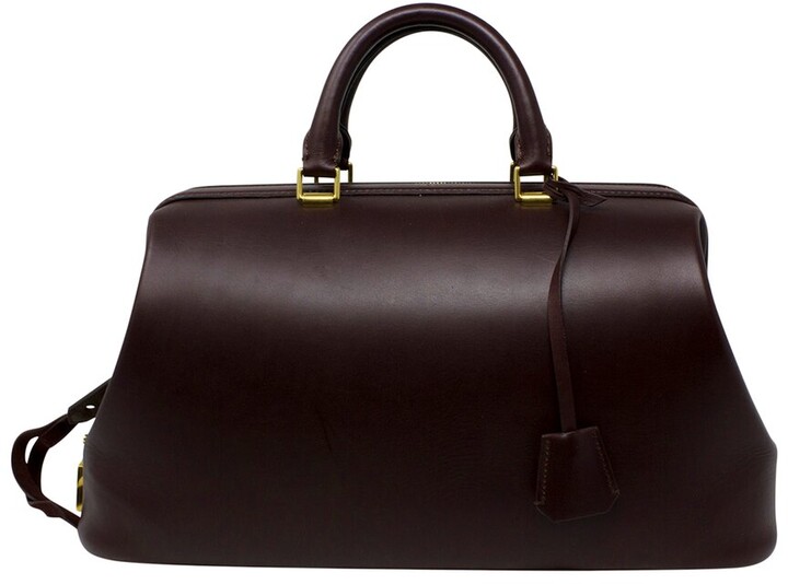 Leather Doctor Bag for Women Blackberry Leather Handbag Top 