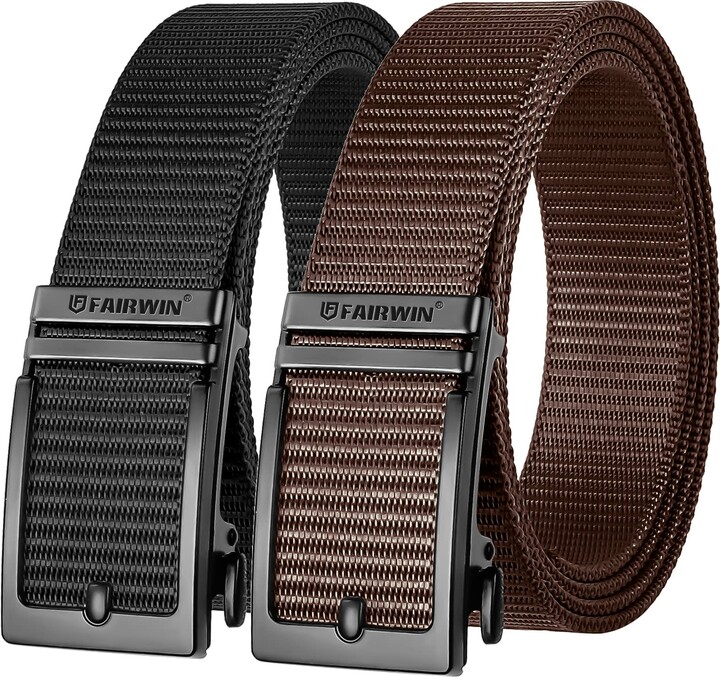 Fairwin Golf Belts for Men 2 Pack Mens Ratchet Casual Belts for Jeans