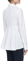 Thumbnail for your product : Halston Long-Sleeve Peplum Shirt