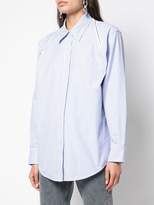 Thumbnail for your product : Alexander Wang zip detail striped shirt