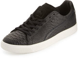 Thumbnail for your product : Puma Men's Clyde MII Snakeskin-Textured Low-Top Sneaker, Black