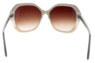 Oscar de la Renta Bicolor Oversize Sunglasses