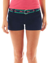 Thumbnail for your product : JCPenney Truce Wallflower Lobster Belt Shorts
