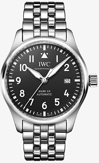 IWC Mens Pilot's 40mm Mark Xx Stainless Steel Automatic Watch