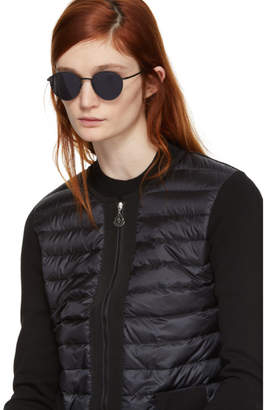 Moncler Black Down Maglia Zip-Up Sweater