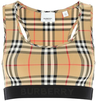 burberry pattern crop top