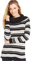 Thumbnail for your product : Charter Club Petite Printed Cowl-Neck Sweater