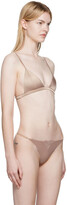 Thumbnail for your product : Fleur Du Mal Pink Luxe Triangle Bra