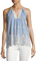 Thumbnail for your product : Joie Josepe Crochet Tank Top, Blue