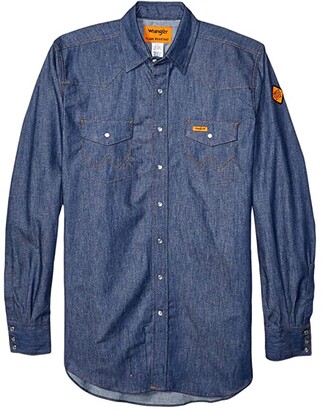 Wrangler Flame Resistant Long Sleeve Snap Work Shirt - ShopStyle