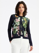 Thumbnail for your product : ODLR Mixed Botanical Jersey Inset Cardigan