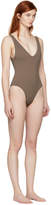 Thumbnail for your product : Her Line Brown Ester One-Piece Swimsuit