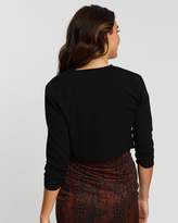 Thumbnail for your product : Dorothy Perkins Crop Ruched Sleeve Jacket
