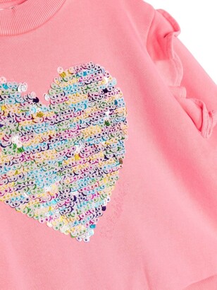 Billieblush Heart-Embroidered Crew-Neck Sweatshirt