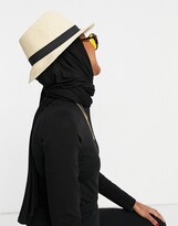 Thumbnail for your product : ASOS DESIGN straw adjustable trilby hat in beige