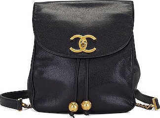 Pre-Owned Authenticated Chanel Casual Rock Timeless Backpack Caviar Leather  Black Unisex (Good) 