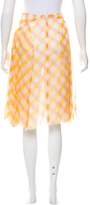 Thumbnail for your product : Chanel Plaid Silk Skirt
