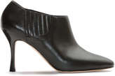 Thumbnail for your product : Manolo Blahnik Livrea Leather Gore Ankle Bootie