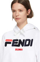 Thumbnail for your product : Fendi White Mania Cropped Hoodie