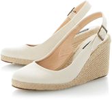 Thumbnail for your product : House of Fraser Dune Black Imperia d fabric round wedge buckle espadrilles