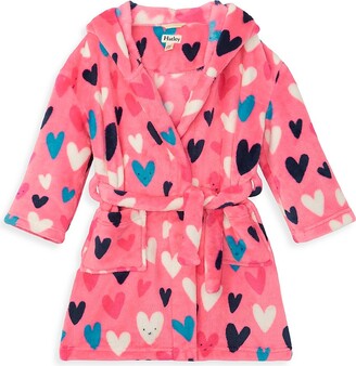Hatley Little Girl's & Girl's Confetti Hearts Fleece Robe