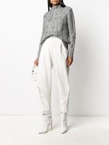 Thumbnail for your product : Ermanno Scervino Crystal-Embellished Cable Knit Jumper