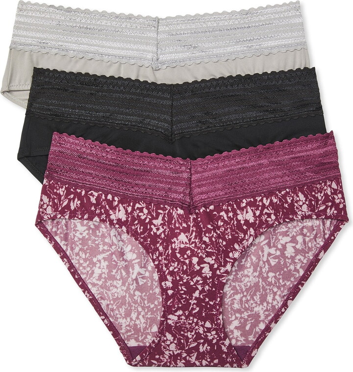 Warners Blissful Benefits Micro Lace Hipster 3Pk