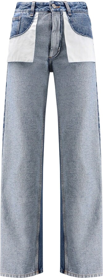 MM6 MAISON MARGIELA Straight Leg Jeans With Reverse Pockets