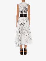 Thumbnail for your product : Alexander McQueen Dancing Girl Asymmetric Midi Dress