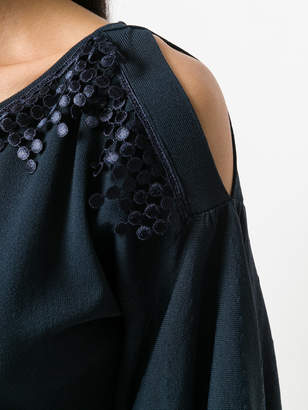 Blumarine embroidered detail blouse
