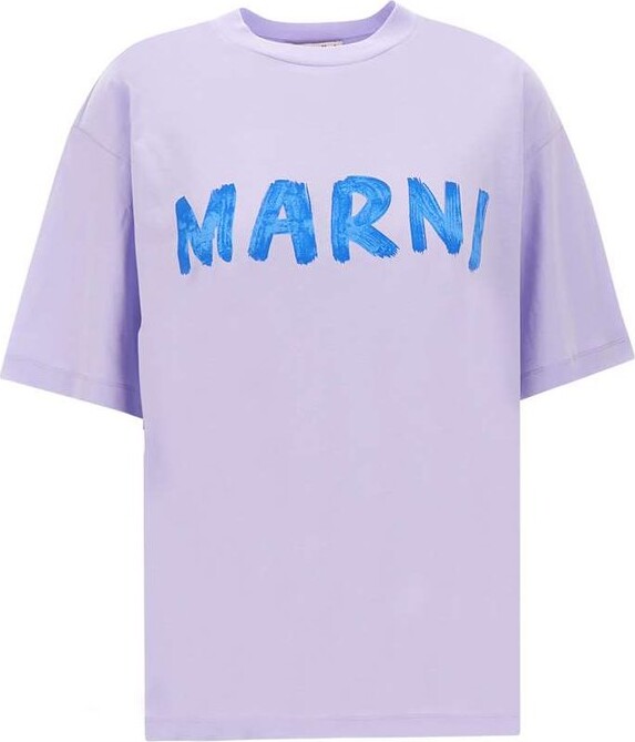 Marni Logo Printed Crewneck T-Shirt - ShopStyle