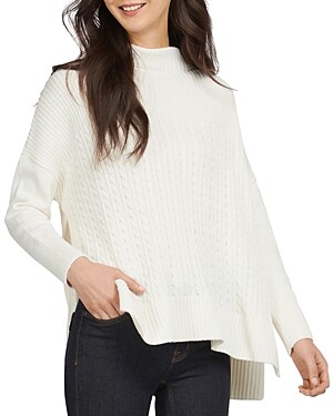 barbour oversized guernsey cape jumper