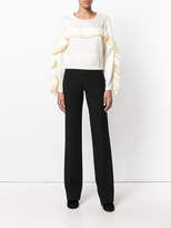 Thumbnail for your product : P.A.R.O.S.H. pleated trim blouse