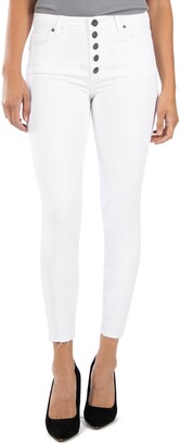 KUT from the Kloth Connie High Waist Raw Hem Ankle Skinny Jeans