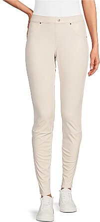 Hue Leatherette Jeans Mid Rise Full Length Leggings