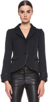 Thumbnail for your product : RED Valentino Padded Diamond Matelasse Acrylic-Blend Blazer Jacket in Black