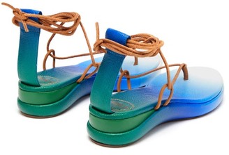 Chloé Degrade Leather Sandals - Blue Multi