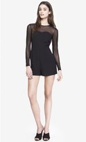 Thumbnail for your product : Express Structured Sheer Top Romper
