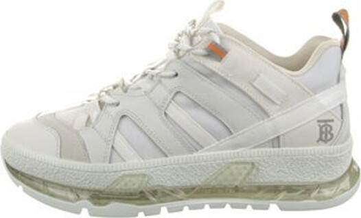 Burberry Leather Low Top Chunky Sneakers White Round-Toes Platform Lace-Up Closure at Uppers Includes Box & Dust Bag Unfortunately due to restrictions this item may not be eligible for shipping in all areas.